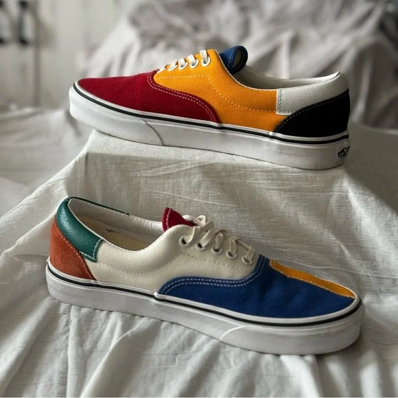 VANS Era Patchwork Shoes W8.5/M7 Multicolor Skateboard Sneakers Excellent - Picture 3 of 10